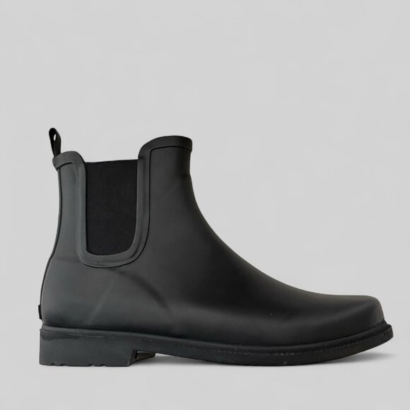 NIB JCrew Mercantile Chelsea Ankle Rain Boots Woman's sz 11 Black Lug Sole - Picture 3 of 13